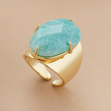 Amazonite Balance Labradorite Ring-Your Soul Place